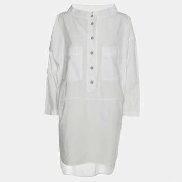Pre Owned Kenzo White Cotton Long Sleeve Shirt M