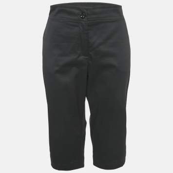 Pre Owned Kenzo Black Cotton Bermuda Shorts XL