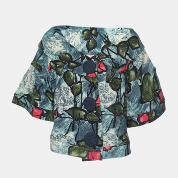 Pre Owned Kenzo Multicolor Knit Wool Crop Top S