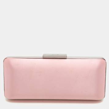 Pre Owned Kenzo Pink Satin Clutch