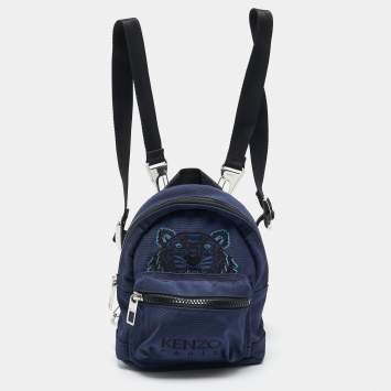 Pre Owned Kenzo Navy Blue Nylon Mini Kampus Tiger Backpack