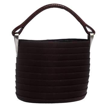 Pre Owned Kenzo Brown Fabric Bucket Bag