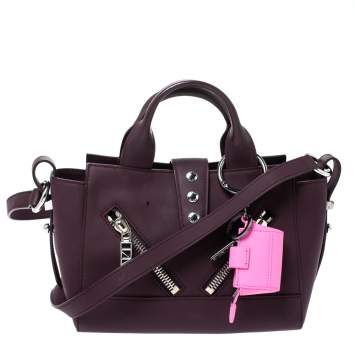 Pre Owned Kenzo Dark Burgundy Leather Kalifornia Mini Tote