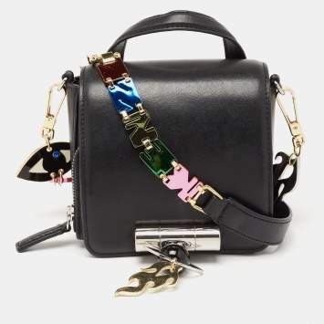 Pre Owned Kenzo Black Leather Sailor Top Handle Bag