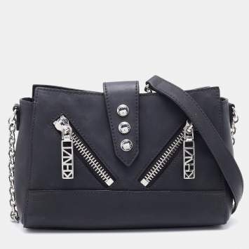 Pre Owned Kenzo Black Leather Mini Kalifornia Shoulder Bag