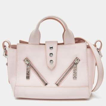 Pre Owned Kenzo Pink Leather Mini Kalifornia Tote