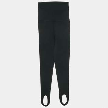 Pre Owned Khaite Black Jersey High Rise Leggings XS