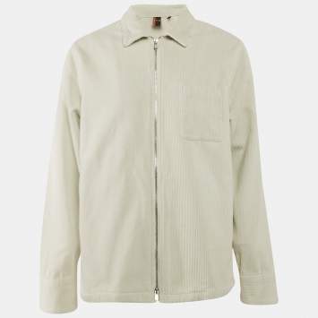 Pre Owned Kith Light Grey Corduroy Zip-Up Ginza Jacket L