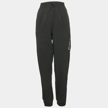 Pre Owned Kith Black Logo Print Nylon Jogger Pants L