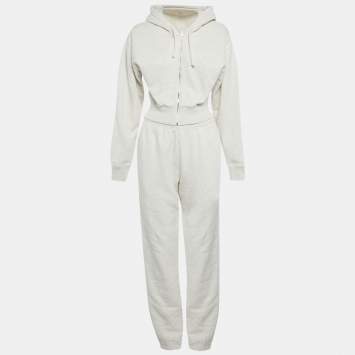 Pre Owned Kith Light Grey Cotton Sweatshirt and Sweatpants Set XS/S