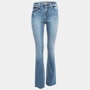 Pre Owned L'Agence Blue Stretch Denim Flared Jeans S Waist 26"