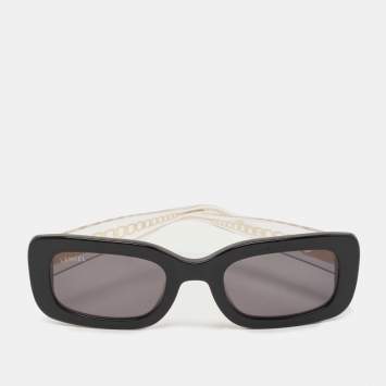 Pre Owned Lancel Black Leonie De Lancel Rectangular Sunglasses