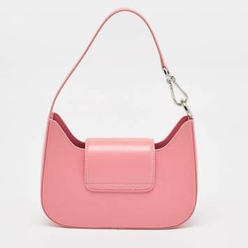 Pre Owned Lancel Pink Leather Sixtine de Lancel Hobo