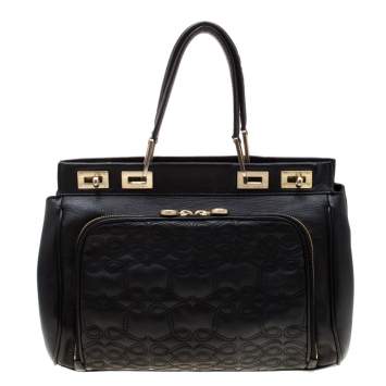 Pre Owned Lancel Black Leather Satchel