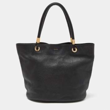 Pre Owned Lancel Black Leather Tote