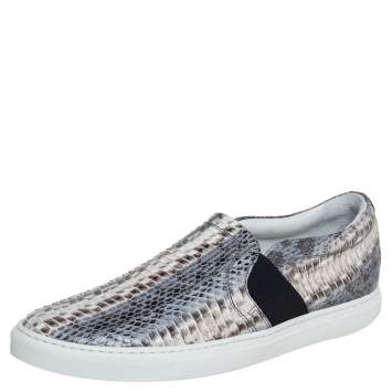 Pre Owned Lanvin Multicolor Python Slip On Sneakers Size 41