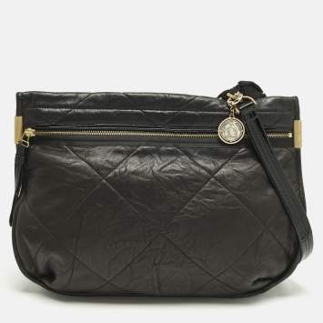 Pre Owned Lanvin Amalia Black Quilted Leather Shoulder Bag