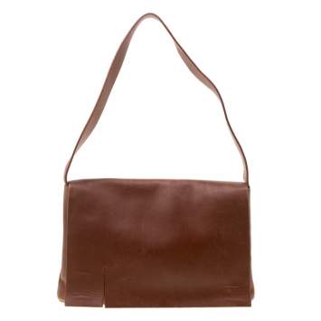 Pre Owned Lanvin Brown Leather Shoulder Bag