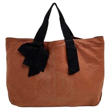 Pre Owned Lanvin Brown Lambskin Leather Tote