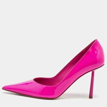 Le Silla Pink Patent Leather Pointed Toe Pumps Size 37