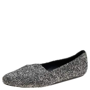 Pre Owned Le Silla Metallic Crystal Smoking Slippers Size 40