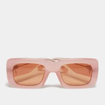 Pre Owned نظارة شمسية ليندا فارو × ذا أتيكو مستطيلة مارفا وردية اللون