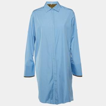 Pre Owned فستان قميص لويفي هاي لو قطن أزرق مقاس صغير