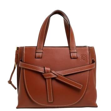 Pre Owned Loewe Brown Leather Gate Tote
