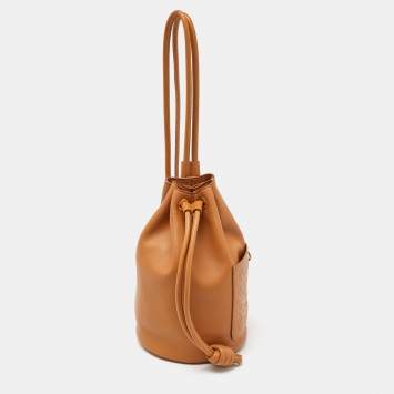 Pre Owned Loewe Tan Leather Small Sailor Drawstring Bag