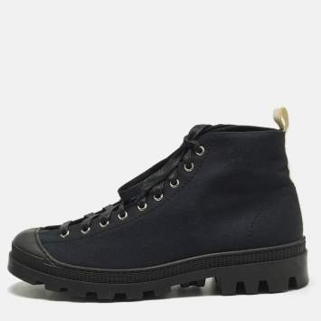 مملوكة مسبقًا Loewe Size 43 Navy Blue/Black Canvas Combat Boots