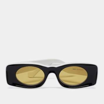 Pre Owned Loewe Black/White LW400331 Paula's Ibiza Oval Sunglasses