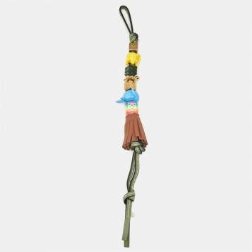 Pre Owned Loewe Multicolor Leather and Beaded Bag Charm