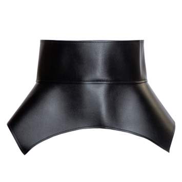 Pre Owned Loewe Black Leather Obi Waist Belt S