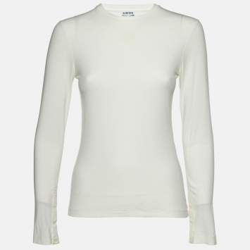 Loewe White Anagram Jersey Long Sleeve T-Shirt M