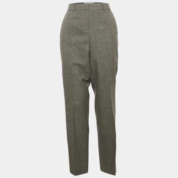 Pre Owned Loewe Grey Wool Tailored Trousers L