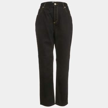 Loewe Black Denim High Rise Anagram Pocket Detail Jeans L Waist 30" 