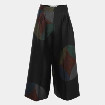Pre Owned Loewe Multicolor Color Block Fabric Wide Leg Trouser M