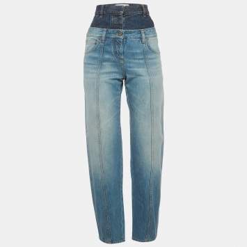 Pre Owned Loewe Blue Denim High-Rise Jeans S/Waist 23"
