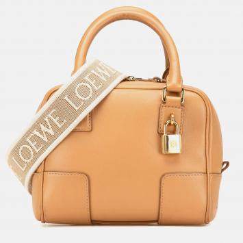 Pre Owned Loewe Brown Calfskin Amazona 16 Square Bag
