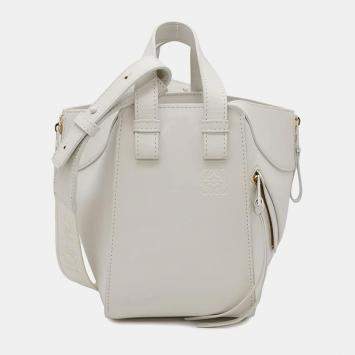  Loewe White Leather Hammock Compact Bag