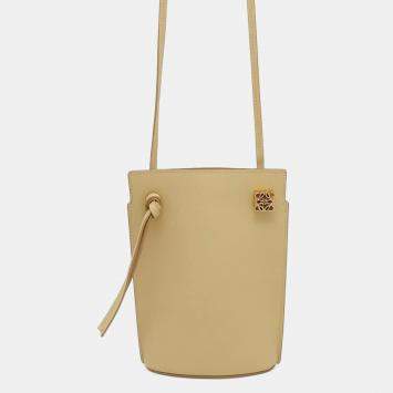 Loewe Dice Pocket Shoulder Bag Light Beige Leather