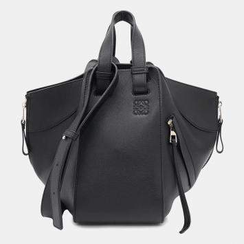 Loewe Hammock Bag Black Leather Size Small