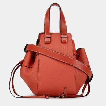 Loewe Orange Small Leather Hammock Satchel