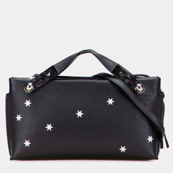 Pre Owned Loewe Black Small Leather Stars Missy Satchel