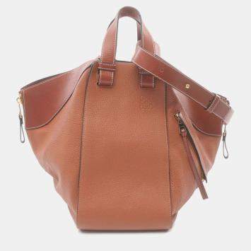Pre Owned Loewe Brown Medium Soft Grained Calfskin Hammock