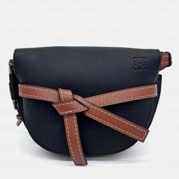 Pre Owned Loewe Black Leather Gate Bag