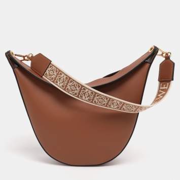 Pre Owned Loewe Brown Small Leather Luna Hobo