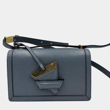Pre Owned LOEWE Barcelona blue calf leather crossbody bag