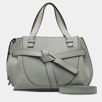 Pre Owned Loewe Grey Mini Gate Top Handle Satchel