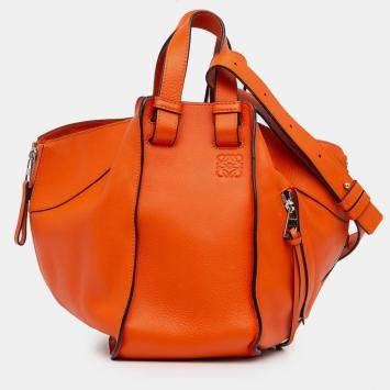 Pre Owned Loewe Small Leather Hammock Satchel